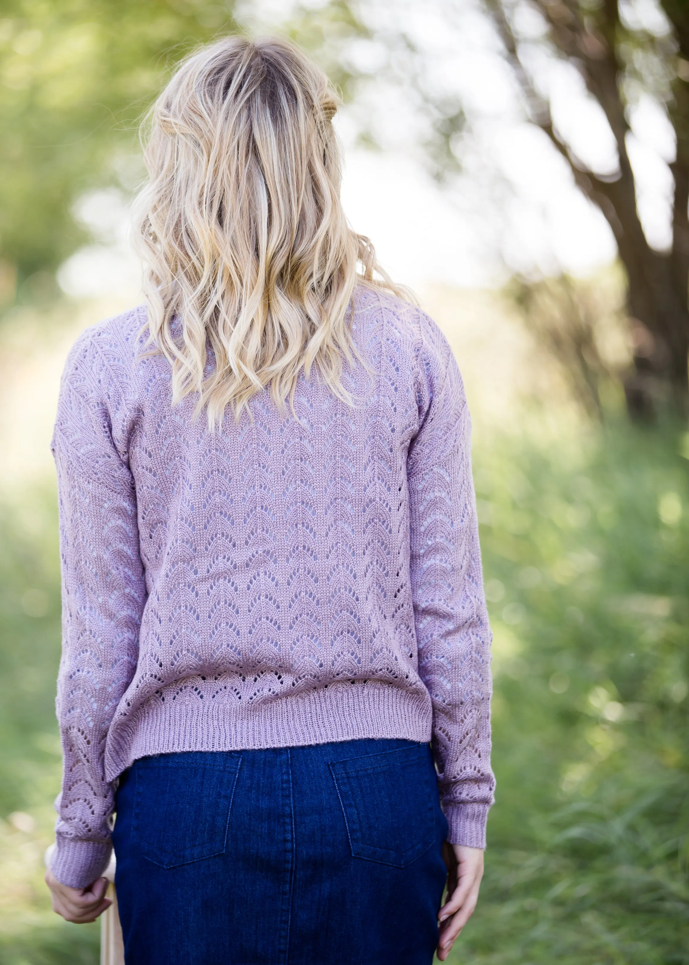 Lightweight Crochet Knit Sweater