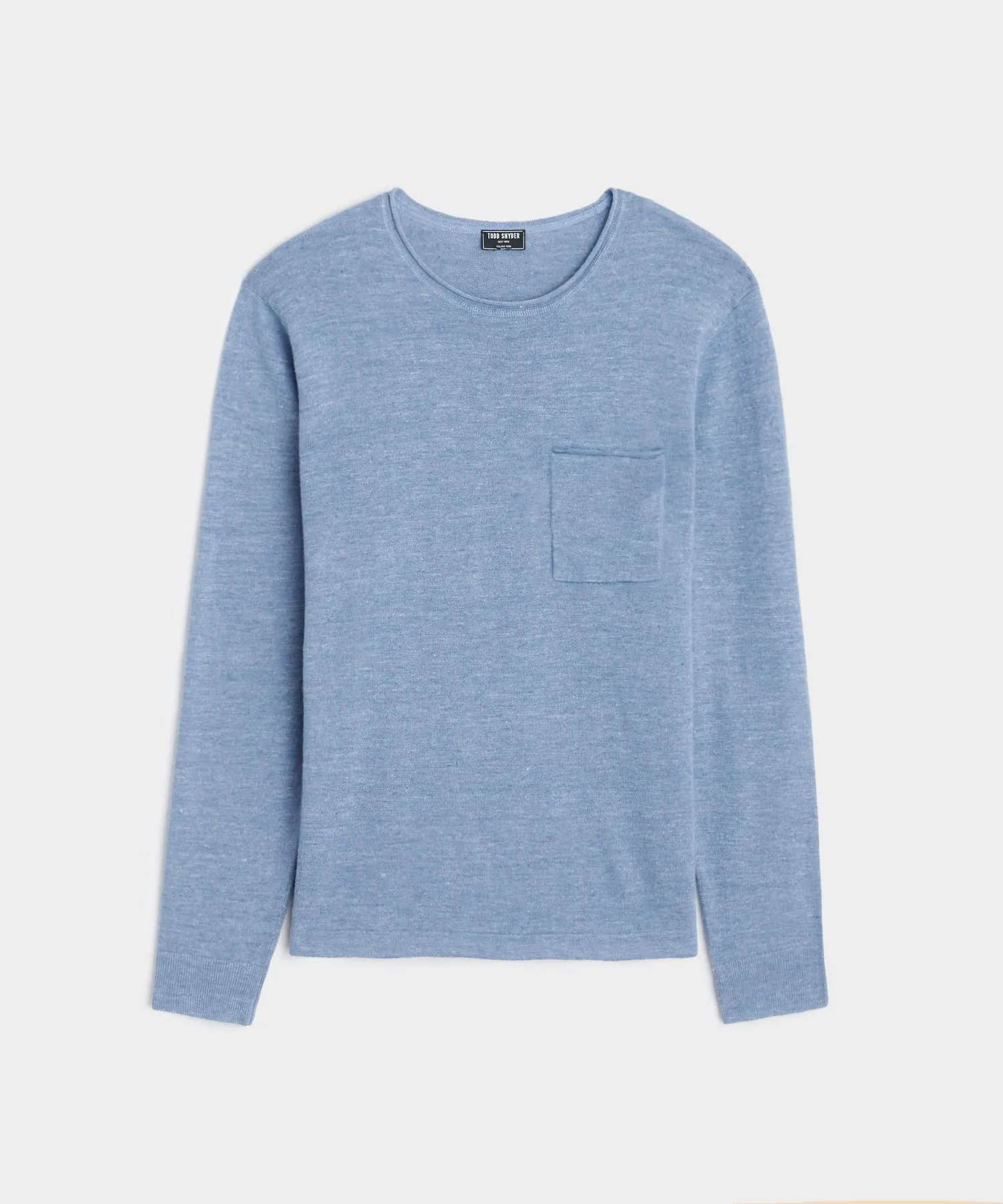 Linen Shore Sweater in Oil Blue