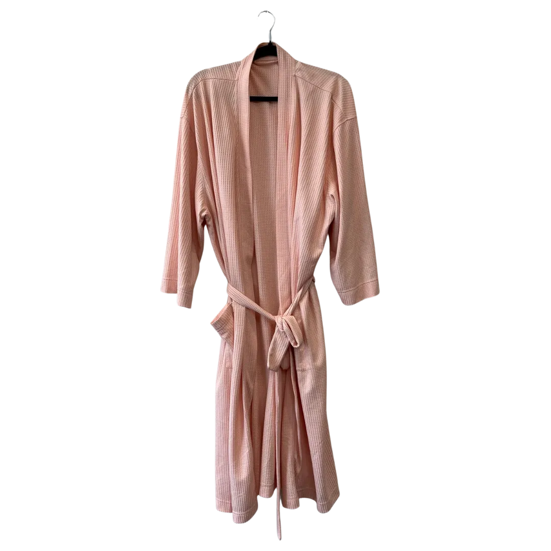 long peach waffle robe - XXL