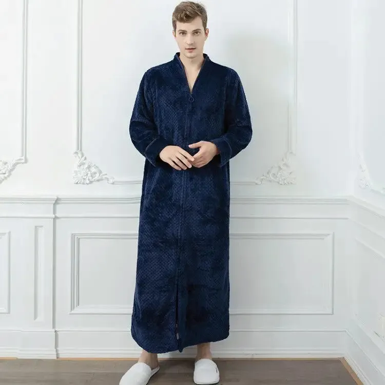 Long Thermal Flannel Robe