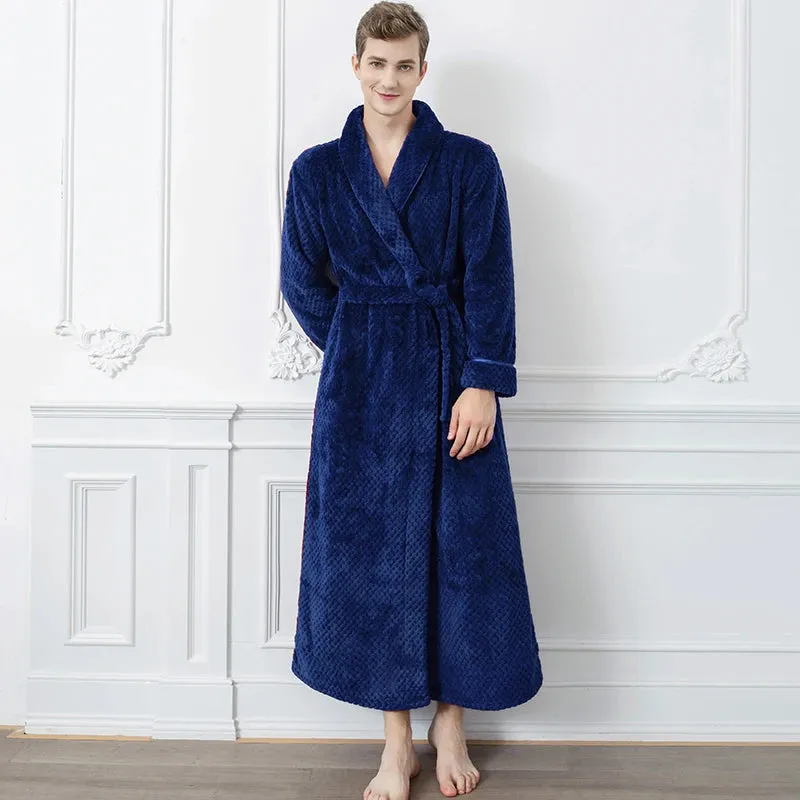 Long Thermal Flannel Robe