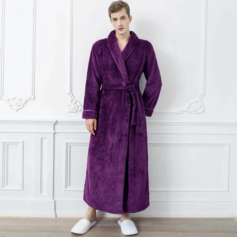 Long Thermal Flannel Robe