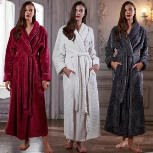 Long Thermal Flannel Robe