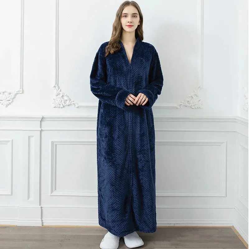 Long Thermal Flannel Robe