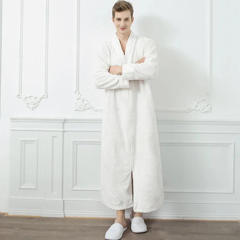 Long Thermal Flannel Robe