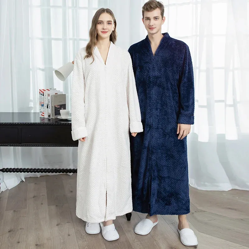 Long Thermal Flannel Robe