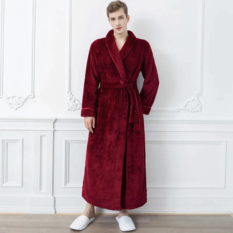 Long Thermal Flannel Robe