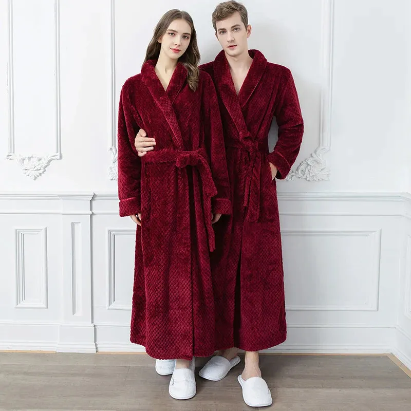 Long Thermal Flannel Robe