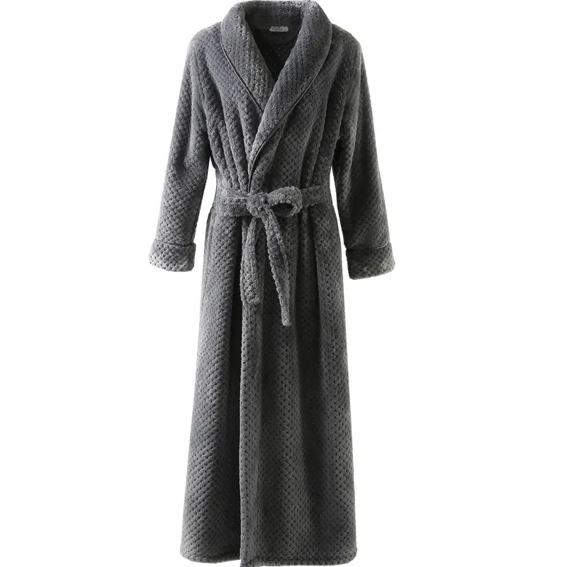 Long Thermal Flannel Robe