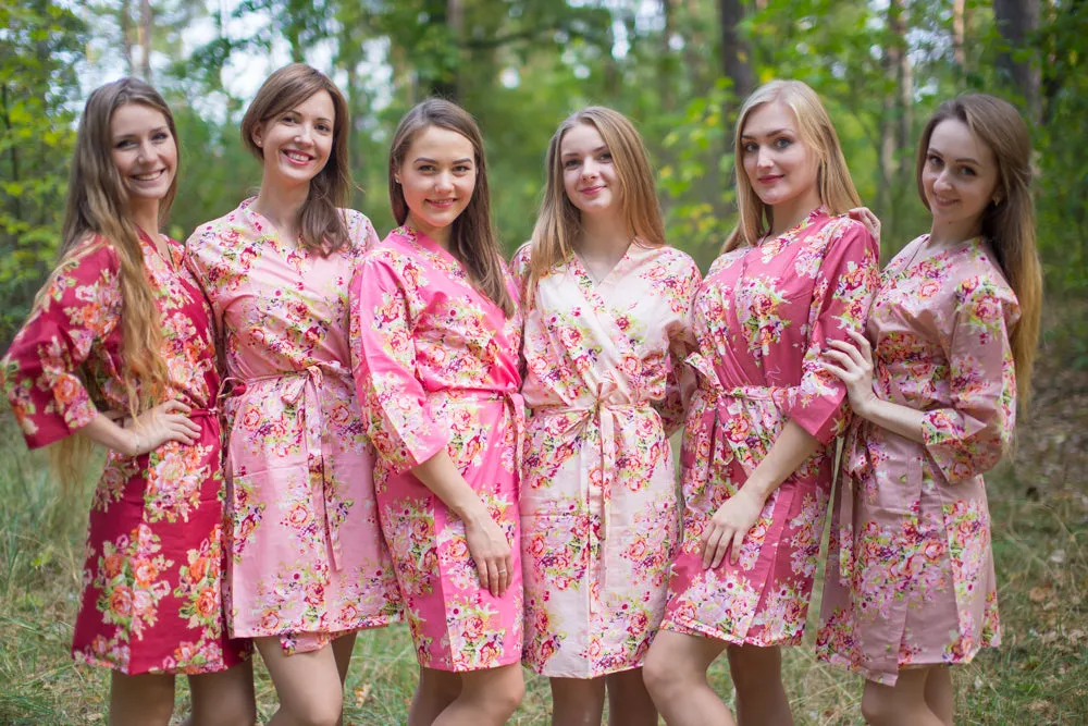 Marsala and Blush Wedding Colors Bridesmaids Robes