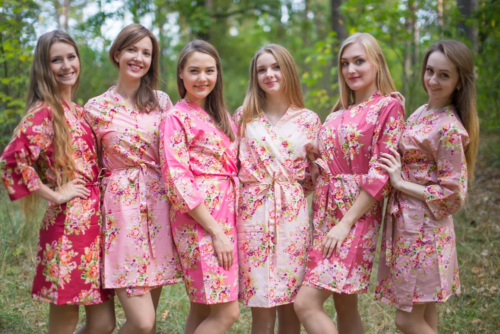 Marsala and Blush Wedding Colors Bridesmaids Robes