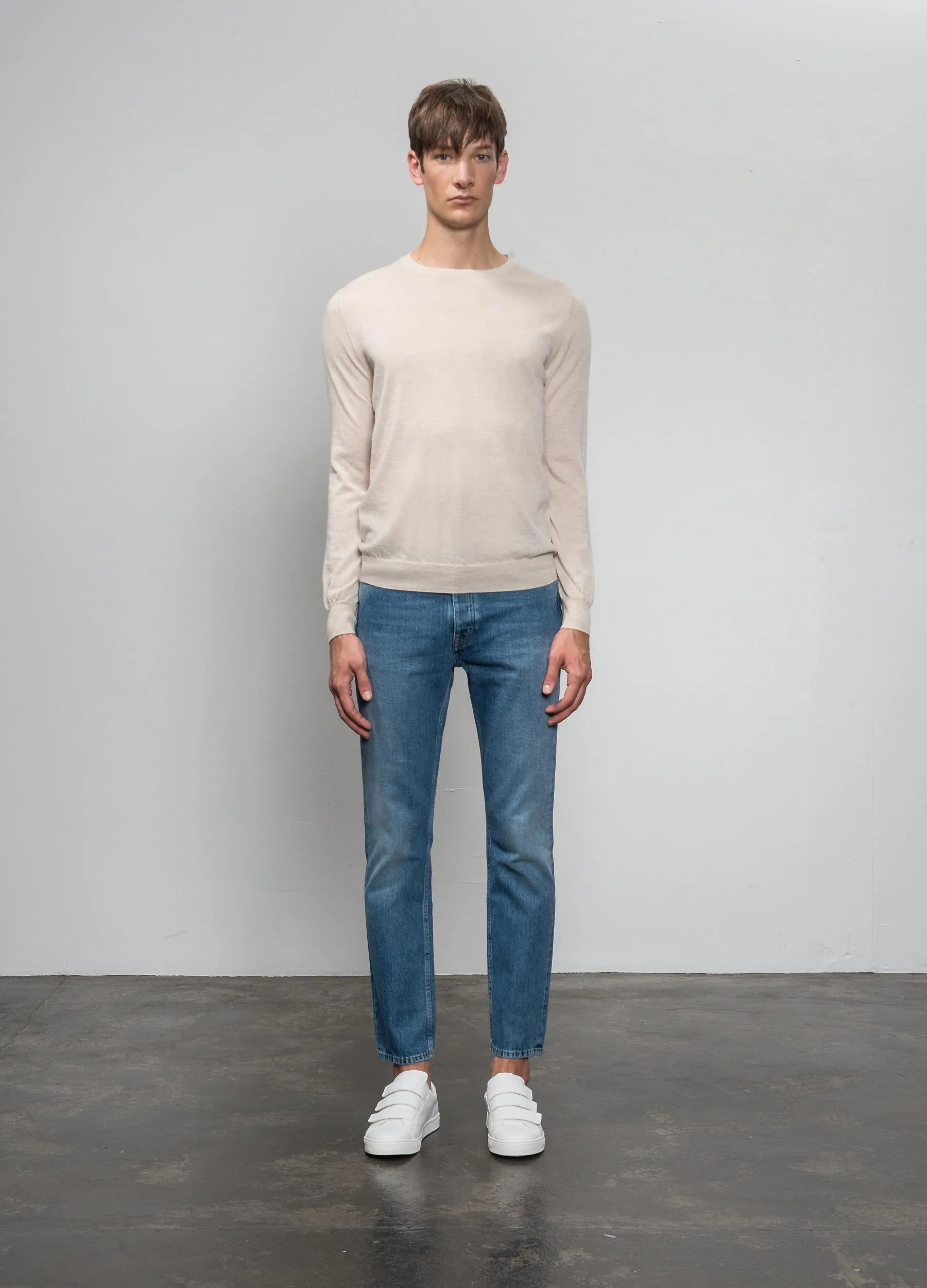 Men Lightweight Crew Neck_Porridge