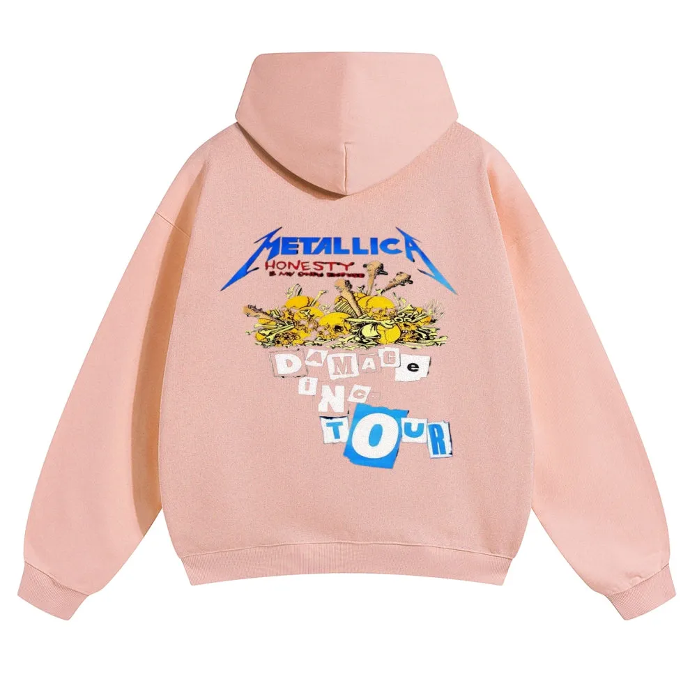 Mens Vintage Metallica Skeleton Hoodies