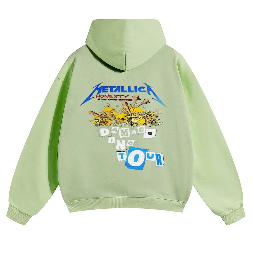 Mens Vintage Metallica Skeleton Hoodies