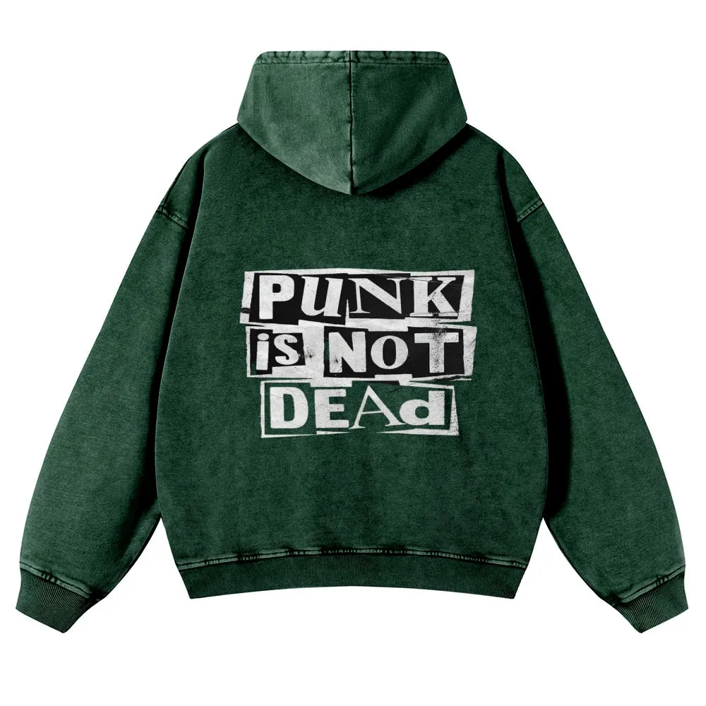 Mens Vintage Punk is Not Dead Hoodies