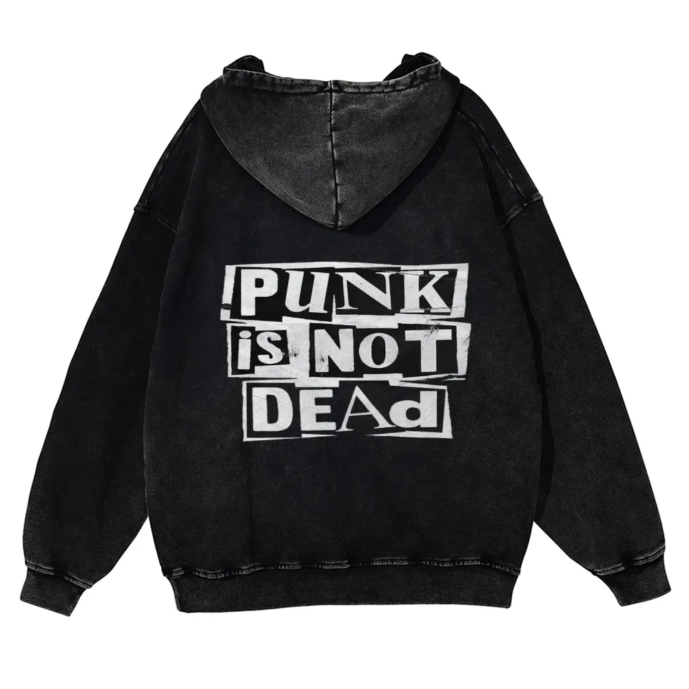 Mens Vintage Punk is Not Dead Hoodies