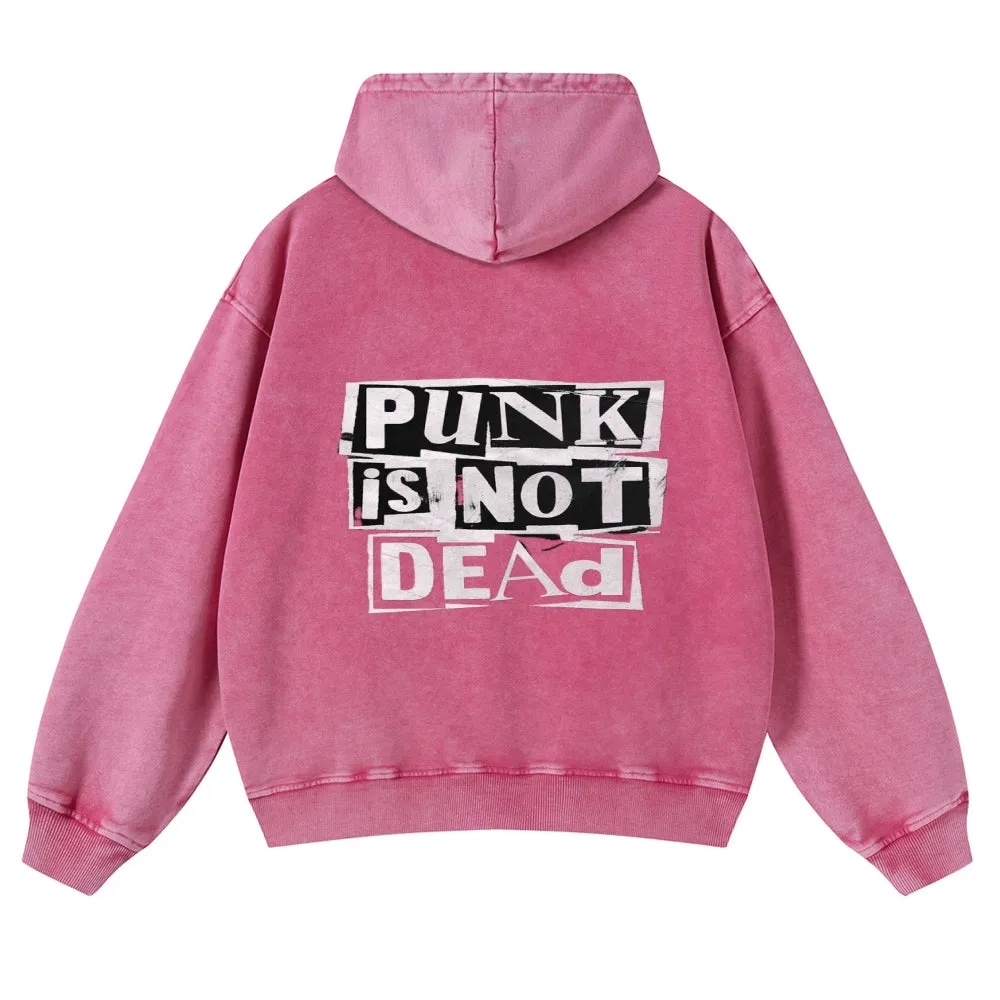 Mens Vintage Punk is Not Dead Hoodies