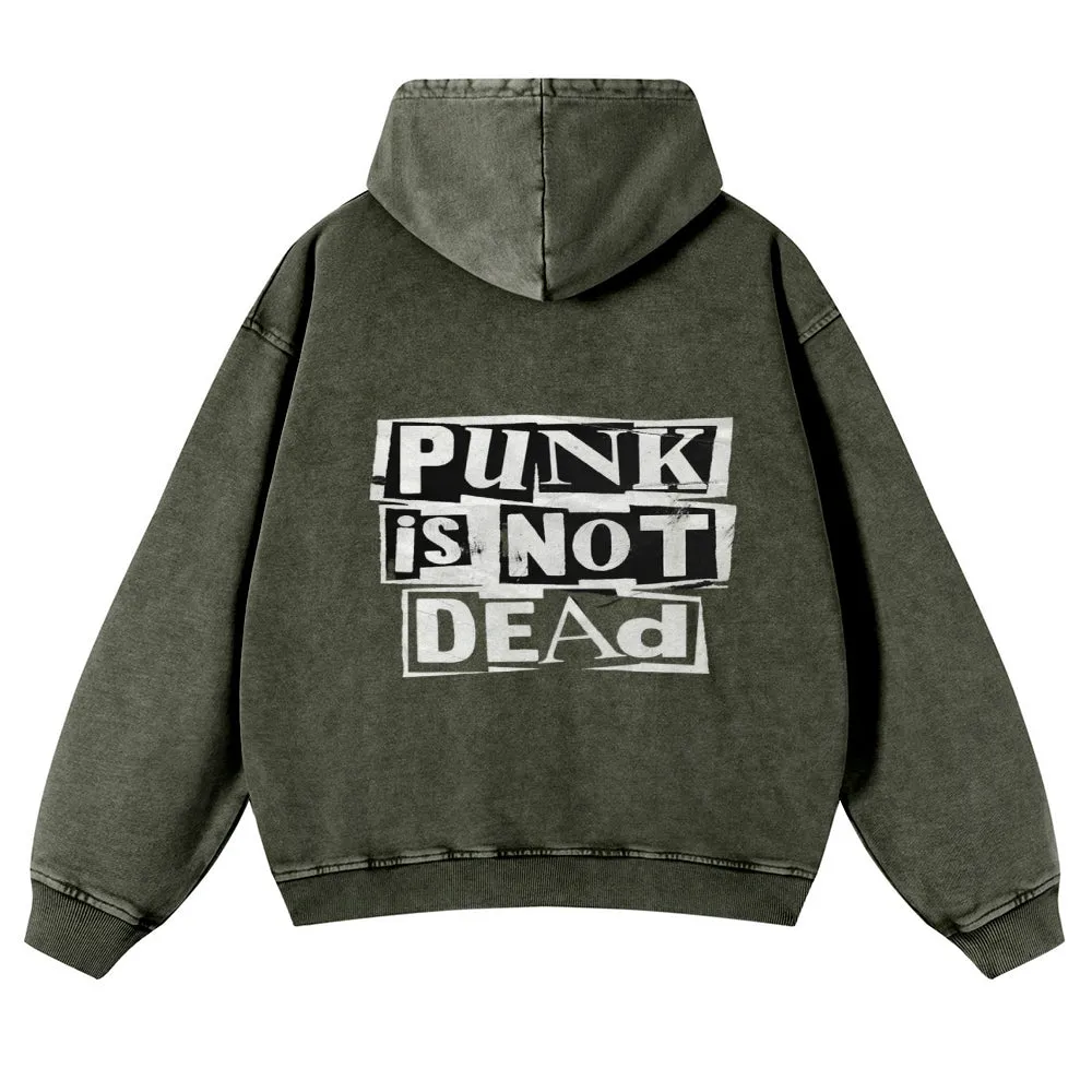 Mens Vintage Punk is Not Dead Hoodies