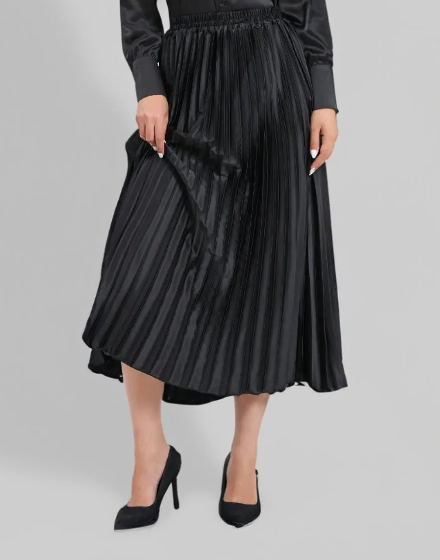 Midnight Muse Satin Skirt