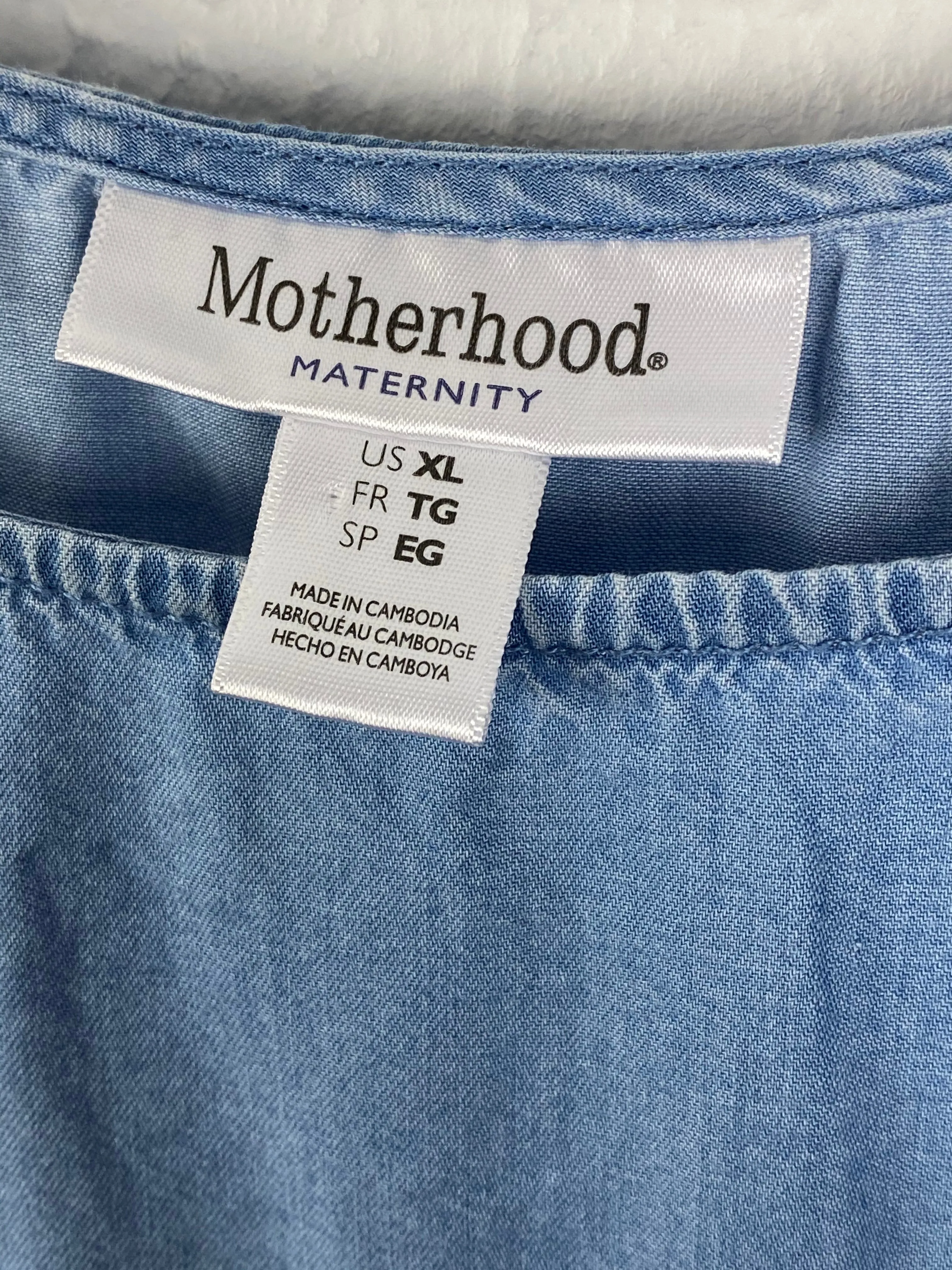 Motherhood Maternity Lightweight Denim Blouse