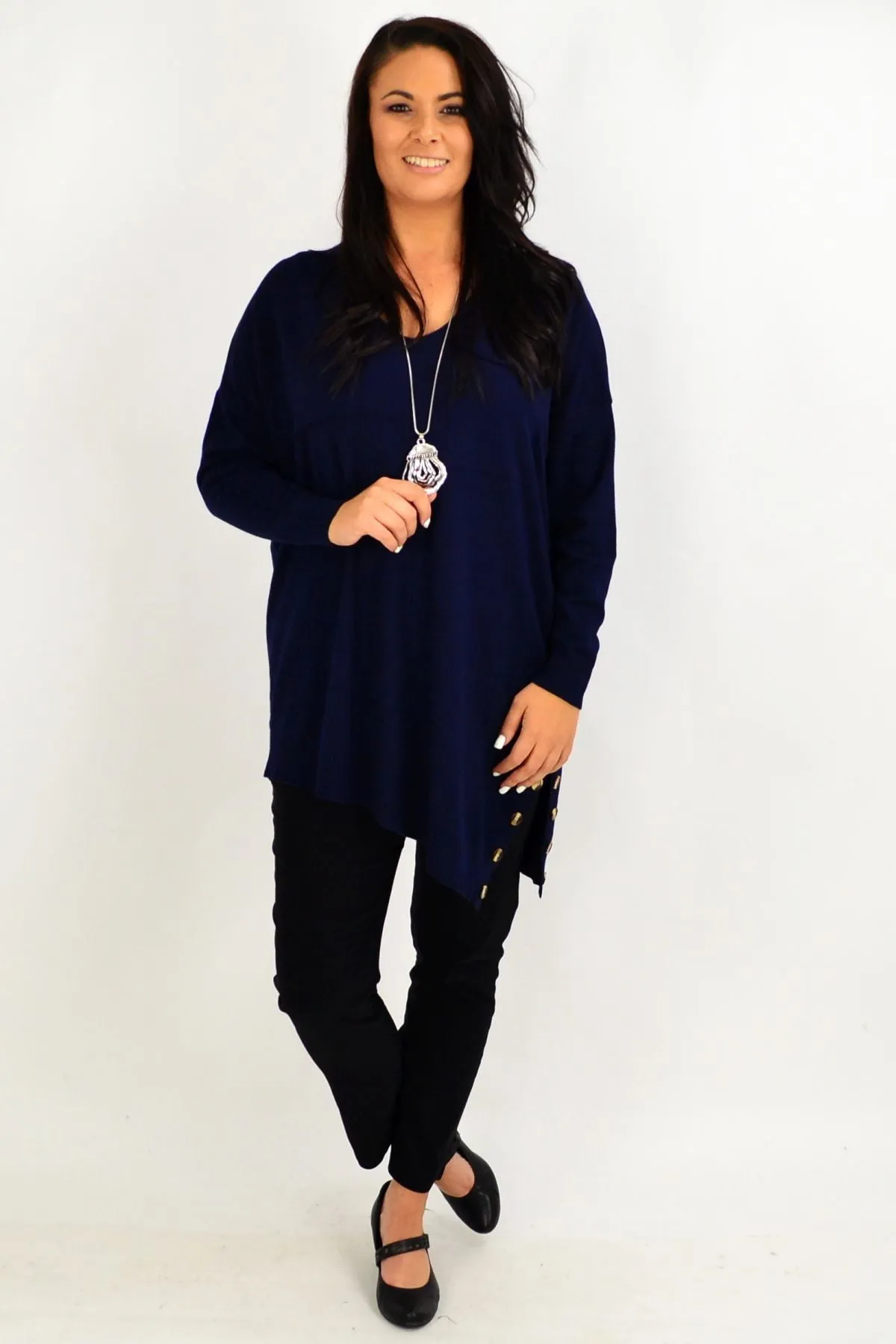 Navy My Go To Knit Tunic Jumper