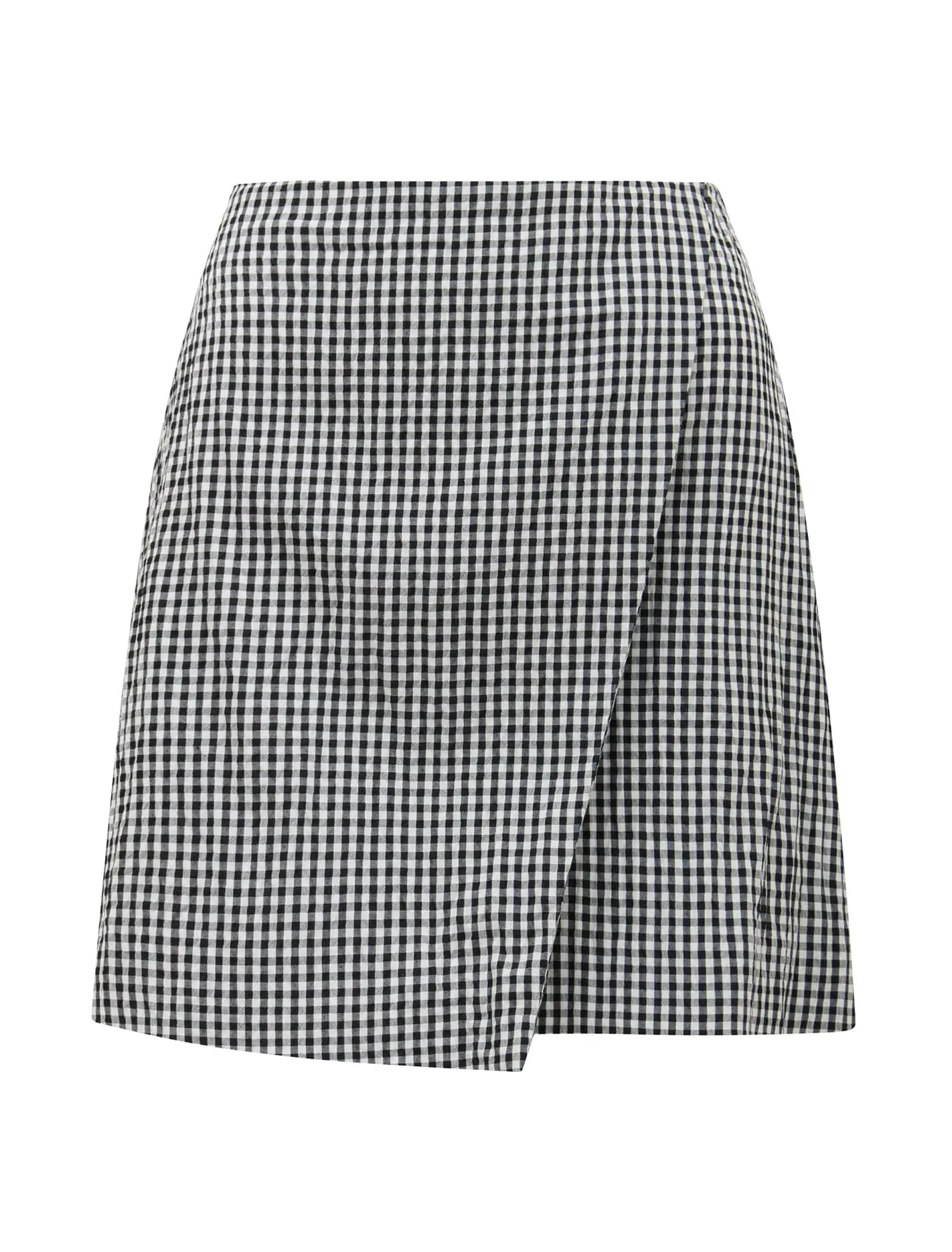 Nolani Gingham Wrap Mini Skirt