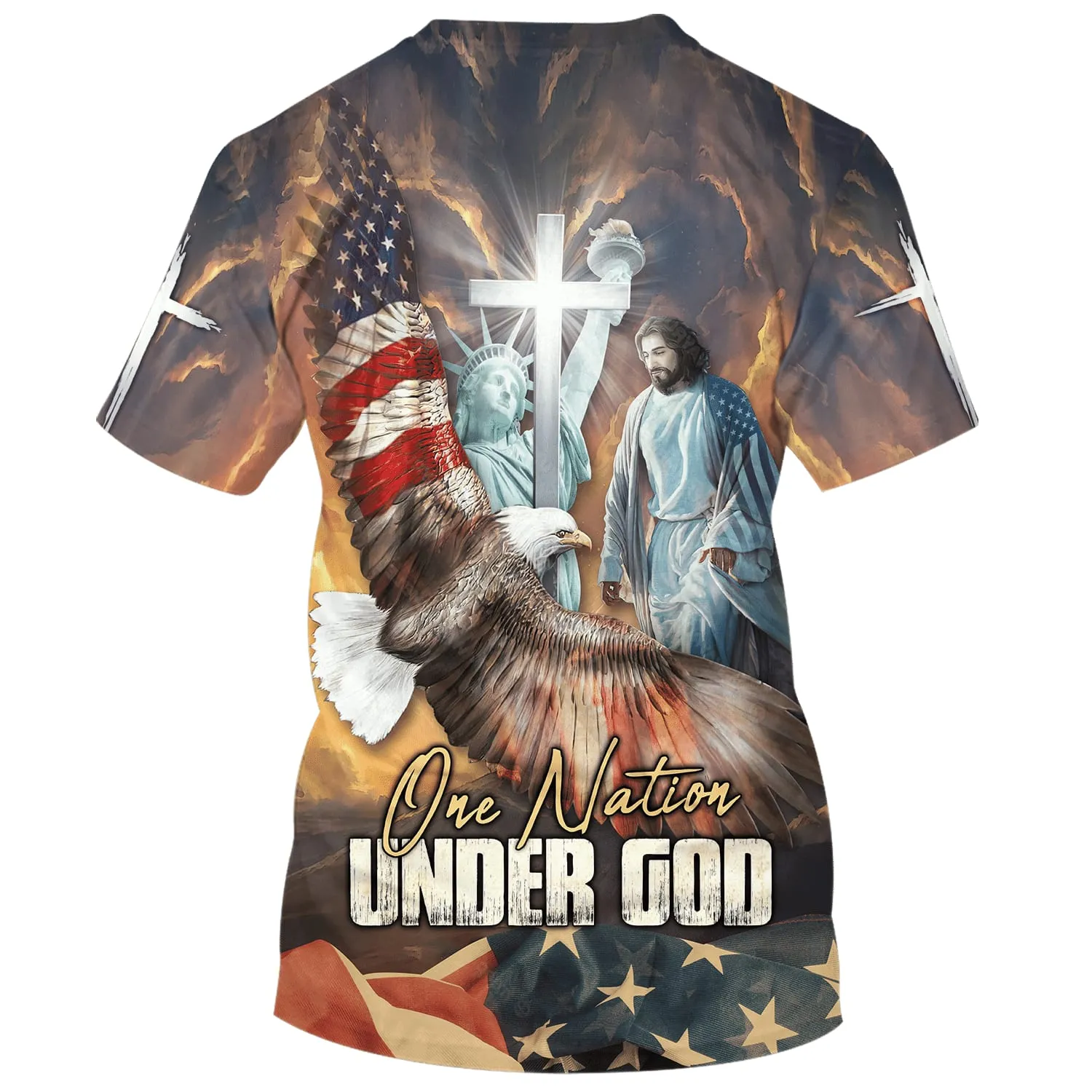 One Nation Under God Jesus Christian 3d Shirts - Christian T Shirts For Men And Women