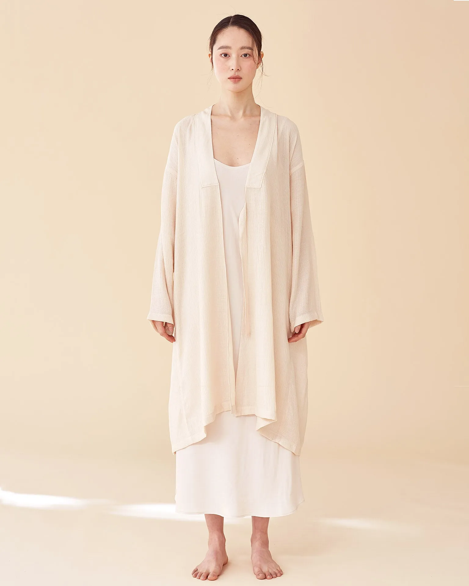 Pale Peach Multi-strap Robe / Long