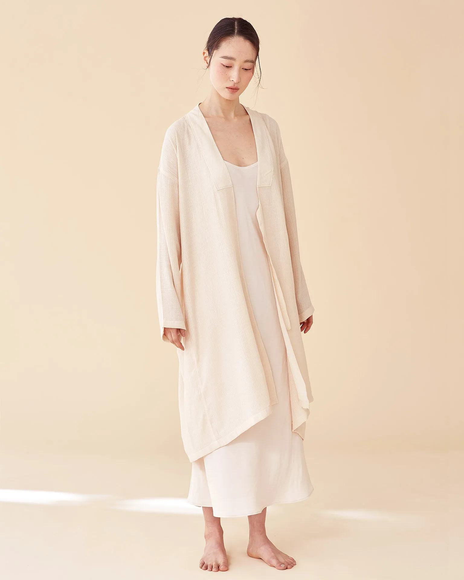 Pale Peach Multi-strap Robe / Long