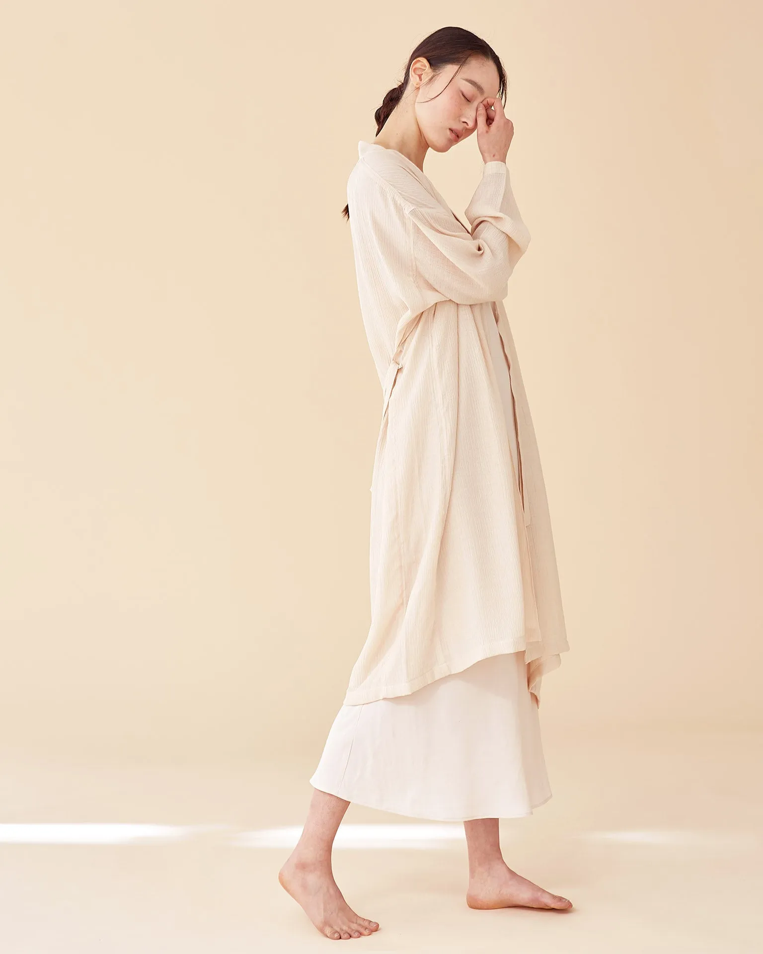 Pale Peach Multi-strap Robe / Long