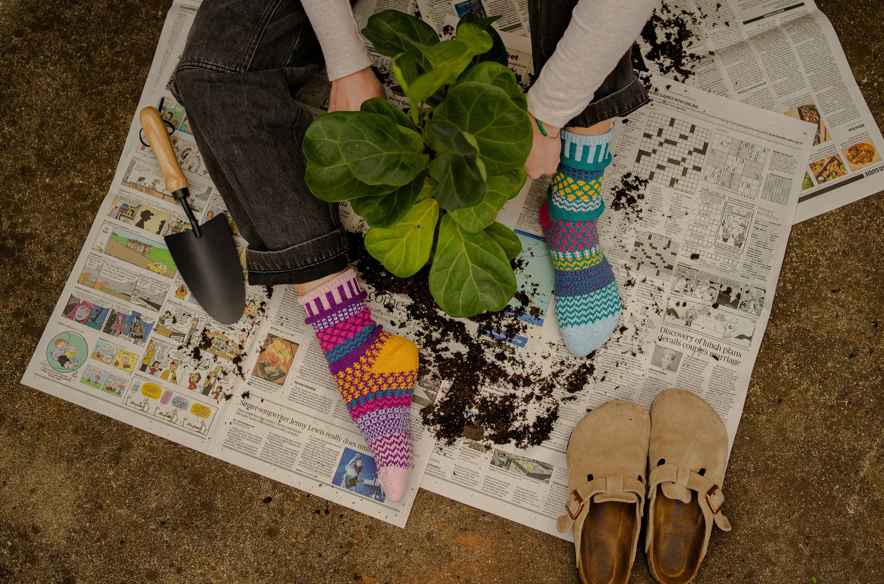 Petunia Recycled Cotton Crew Socks