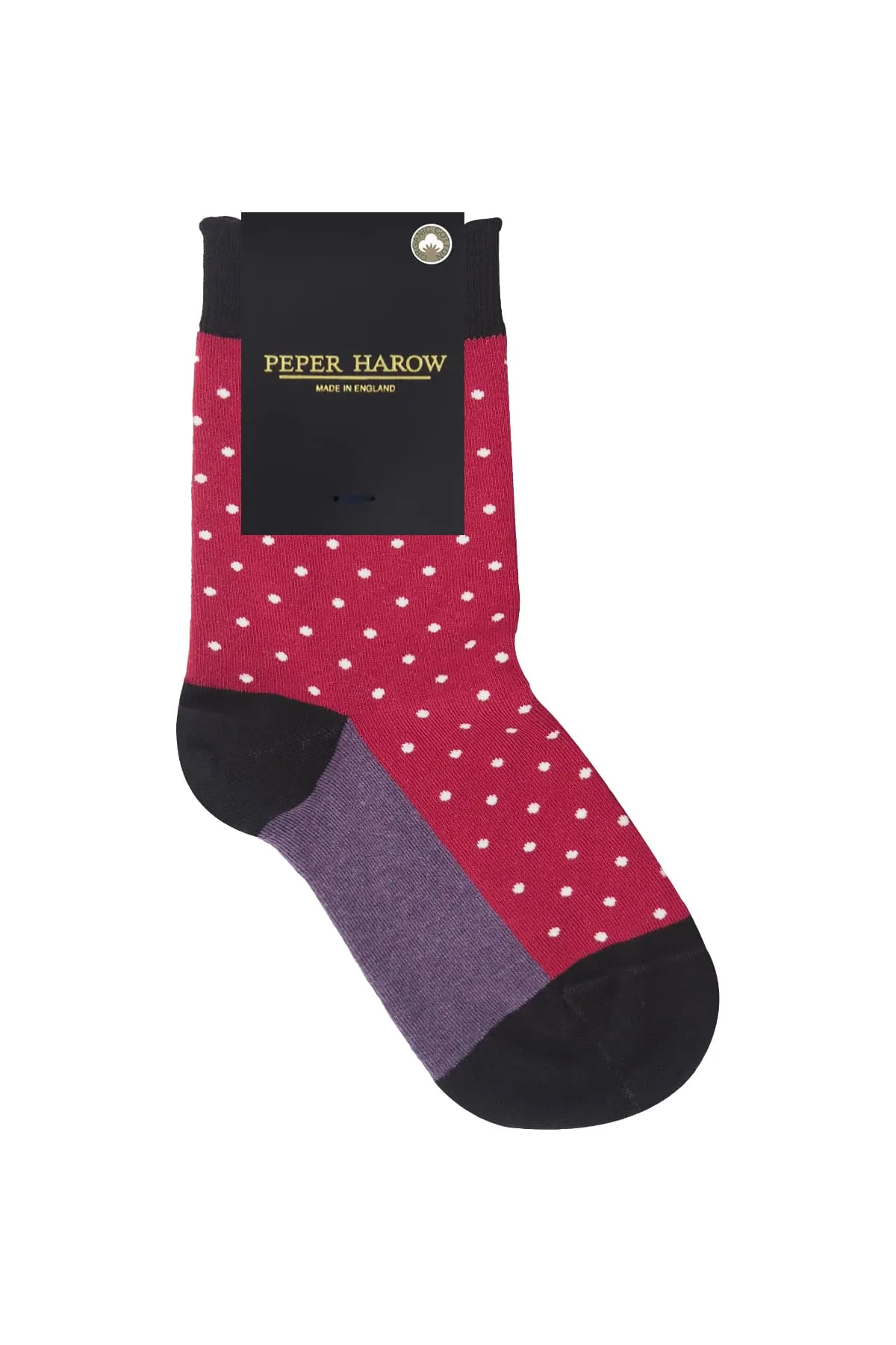 Pin Polka Women's Socks - Burgundy