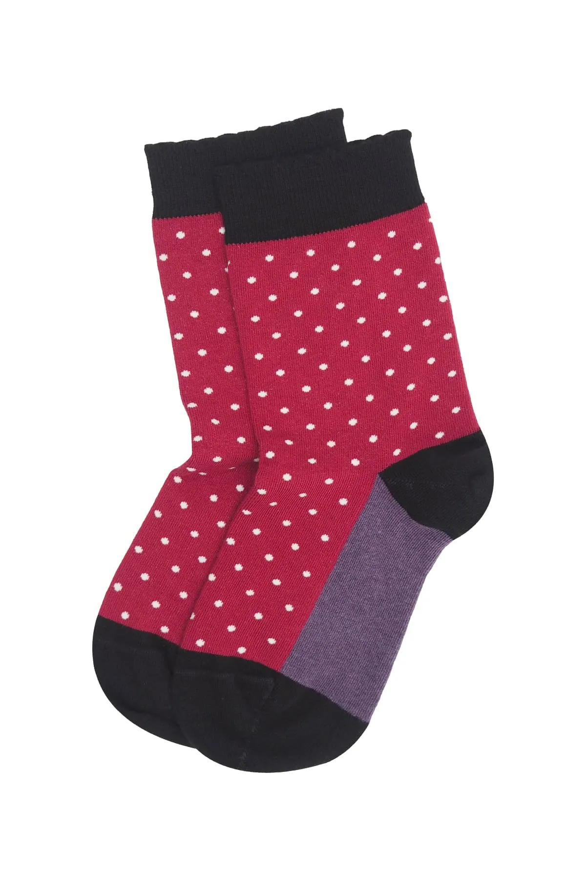 Pin Polka Women's Socks - Burgundy