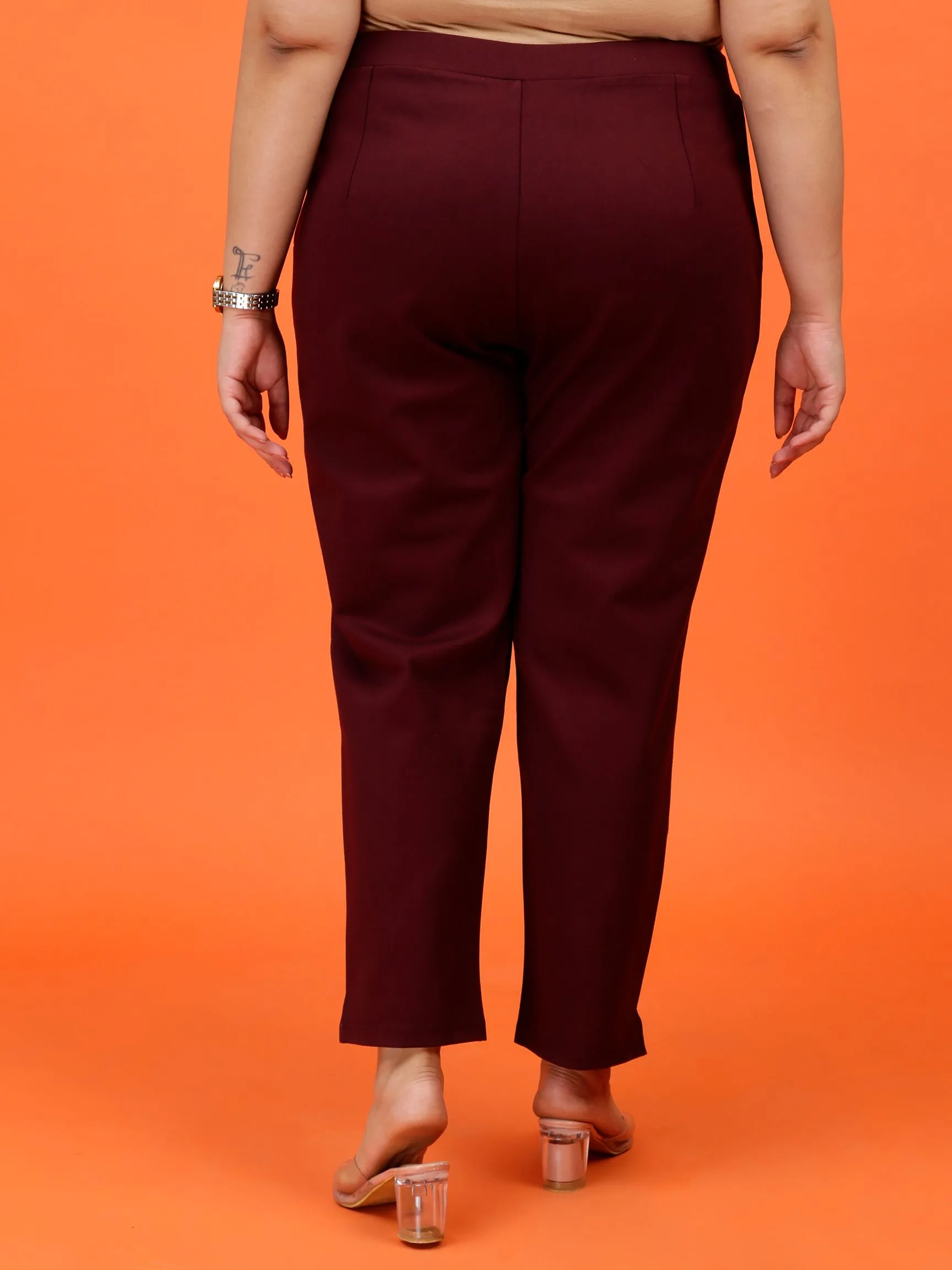 Plus Size Women Cigarette Pants