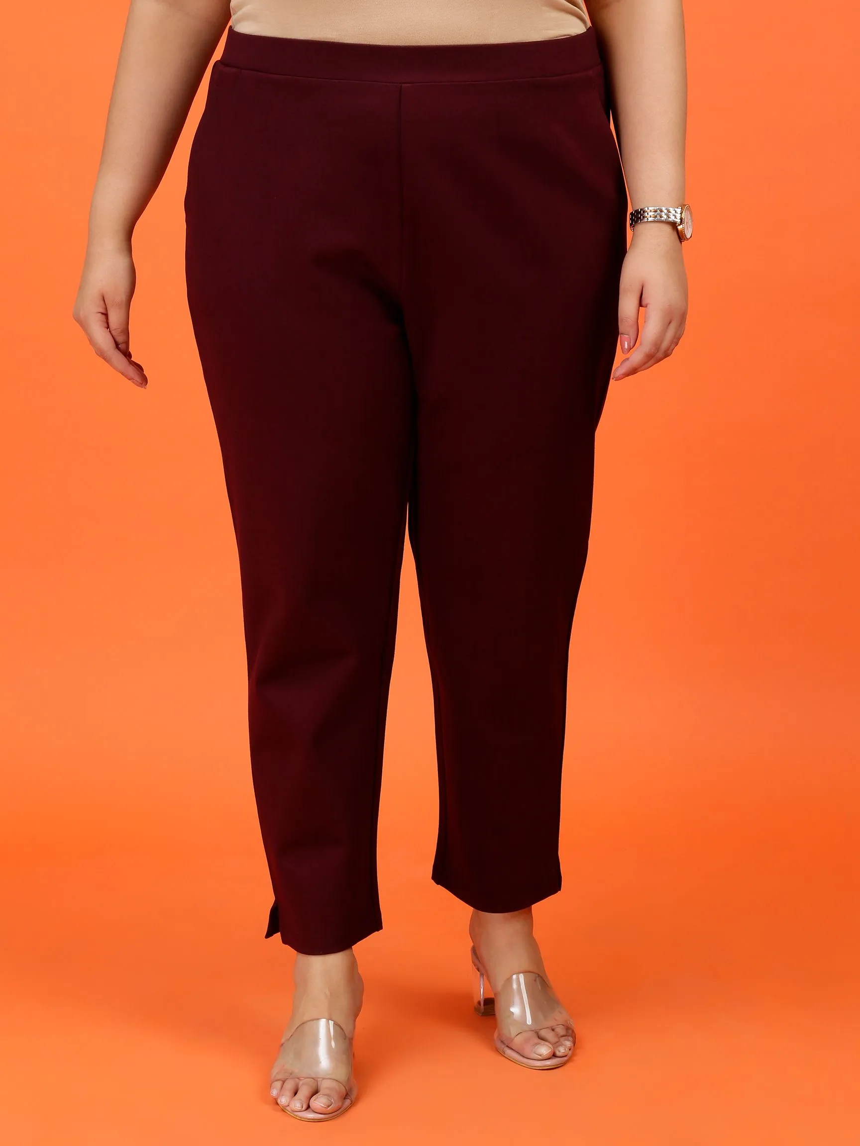 Plus Size Women Cigarette Pants