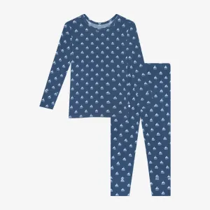 Posh Peanut Basic Long Sleeve Pajamas - Mariner