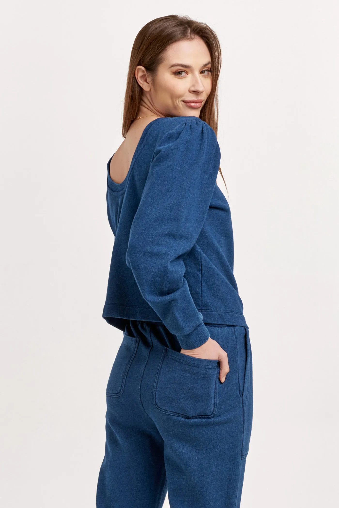 RAYA SCOOP BACK SWEATSHIRT DARK INDIGO