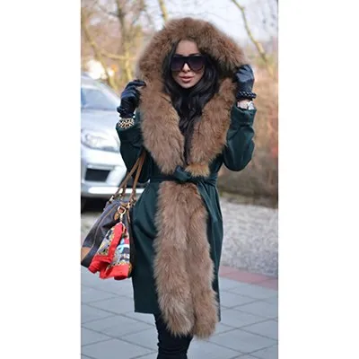 Real Fur Parka With Fox Fur Collar And Cuff Coats