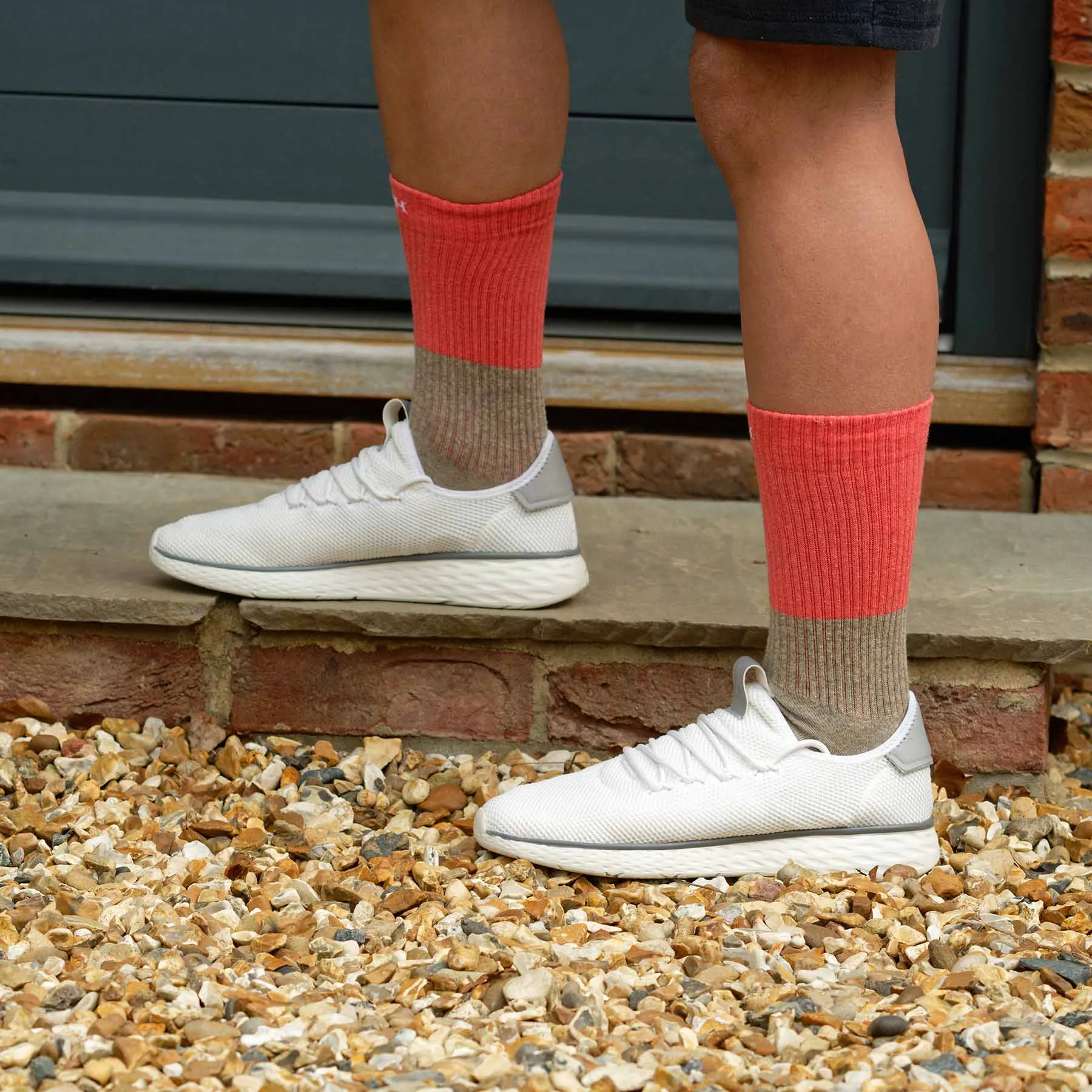 Recycled Men's Sport Socks - Coral