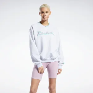 Reebok Apparel Women Classics Graphic Sweatshirt Lgreyh