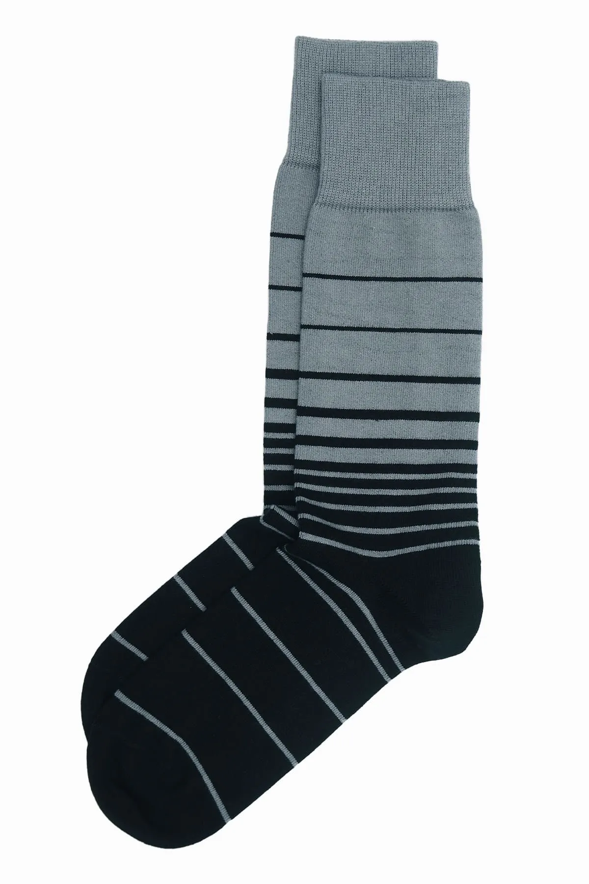 Retro Stripe Men's Socks - Grey