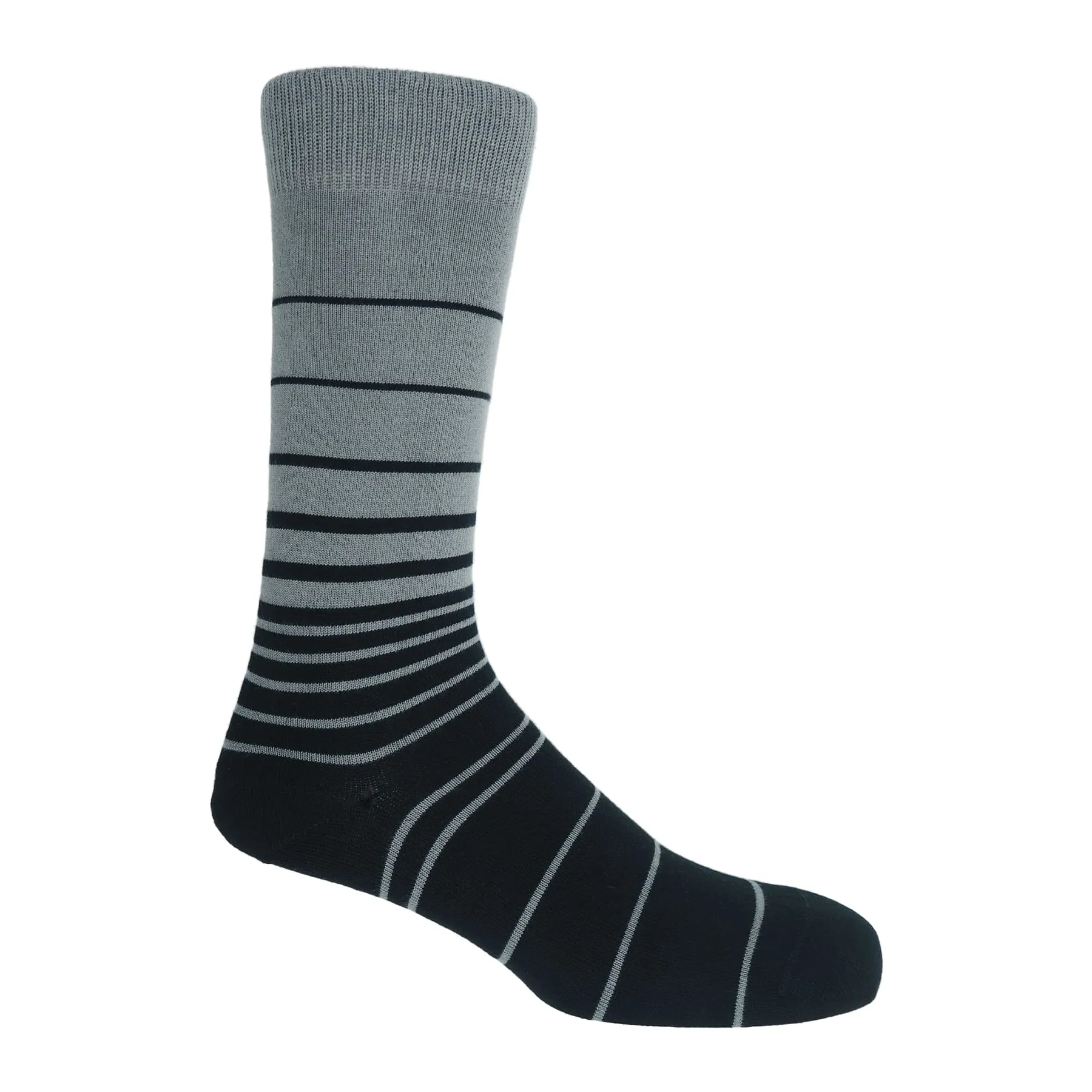 Retro Stripe Men's Socks - Grey