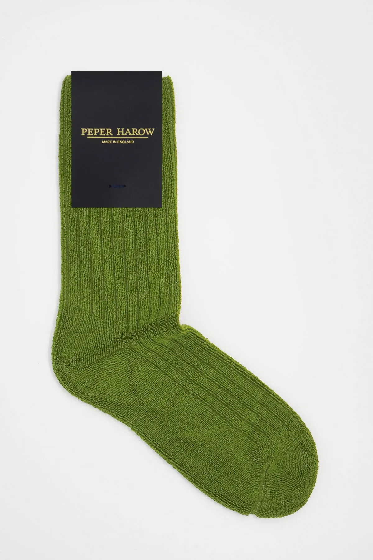 Ribbed Men's Bed Socks - Green