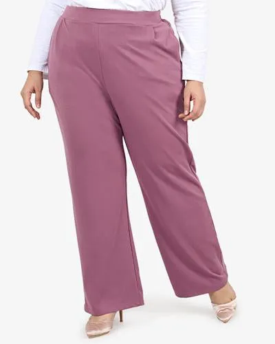 Ronni Demure Straight Leg Pants - Yam Purple