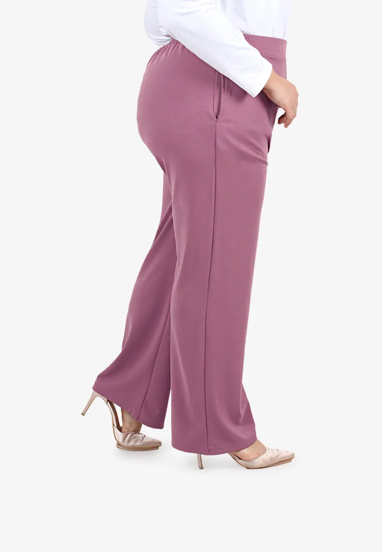 Ronni Demure Straight Leg Pants - Yam Purple