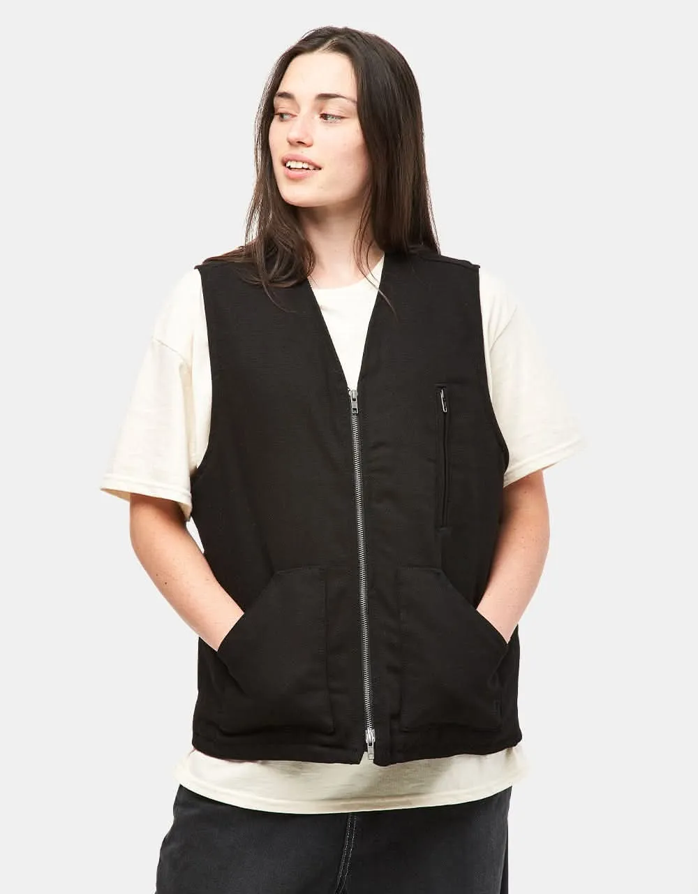 Route One Workwear Vest - Black