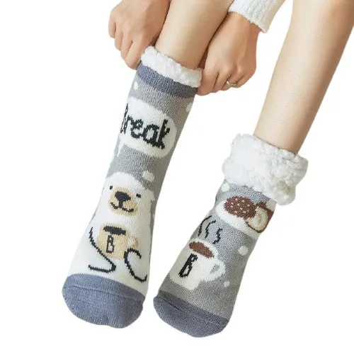 Sheep Cartoon Thick Warm Soft breathable Fluffy Socks