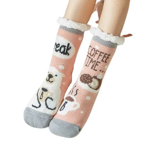 Sheep Cartoon Thick Warm Soft breathable Fluffy Socks