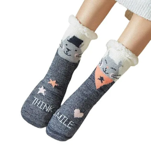 Sheep Cartoon Thick Warm Soft breathable Fluffy Socks