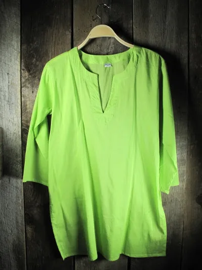 Solid Colors Cotton Tunic Tops